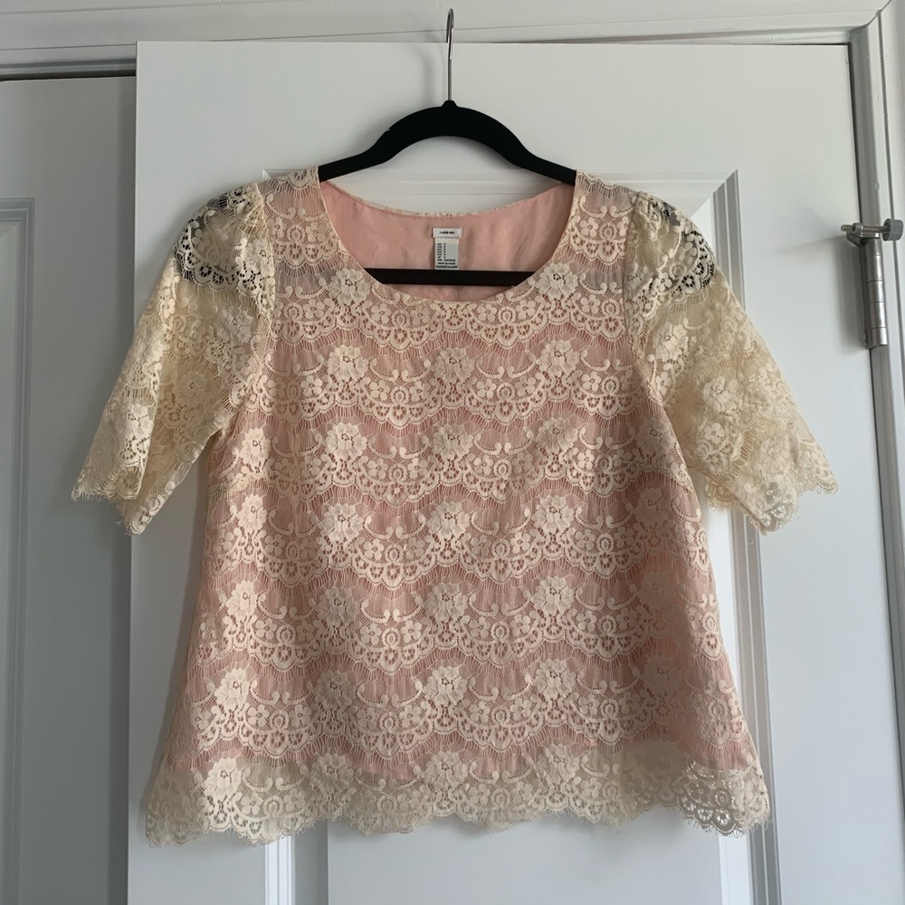 I Love H81 lace top